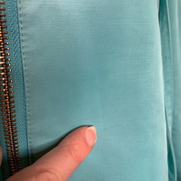 Etcetera light "Tiffany" blue zip up lightweight jacket size 4 - Picture 8 of 14